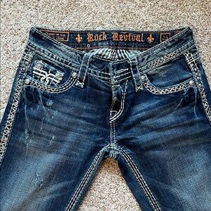 Rock Revival Kai Boot Cut Jeans 25, 30” inseam